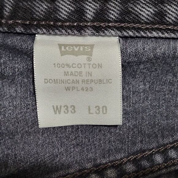 Vtg Levis 501 Jeans 33x30 Black Distressed Dominican Republic Button Front - Picture 8 of 15